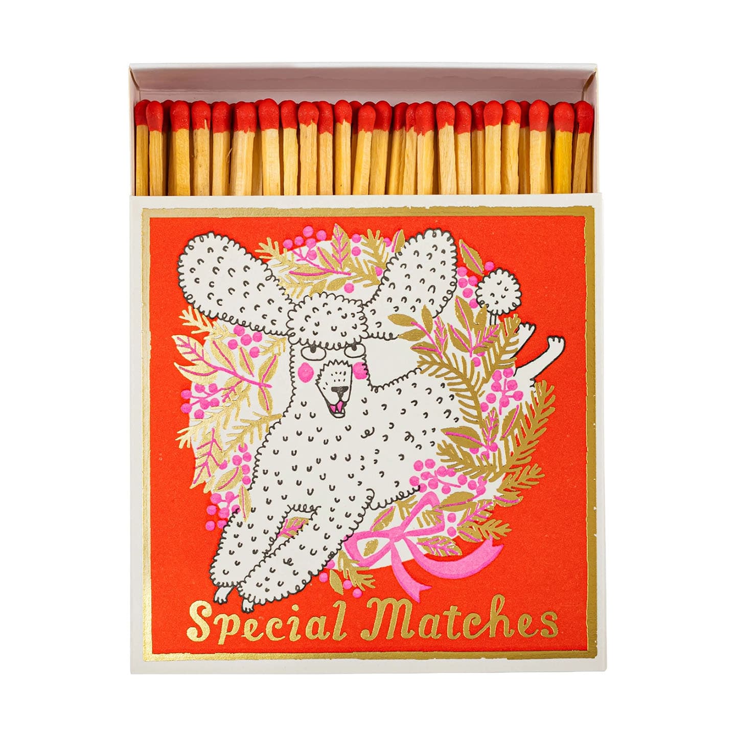 Große Streichhölzer Christmas Poodle