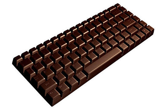 A chocolate keyboard