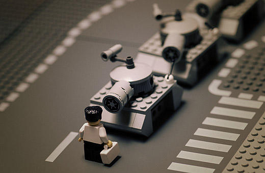 One of many painstakingly built Lego constructions of classic photos