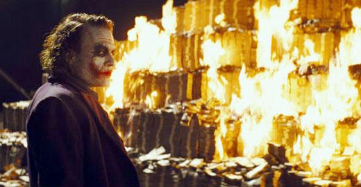 The late Heath Ledger did a great job as The Joker in The Dark Knight