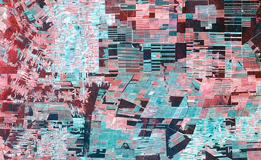 Beautiful and incredible abstract satellite imagery of earth: this image is of the Bolivian rainforests
