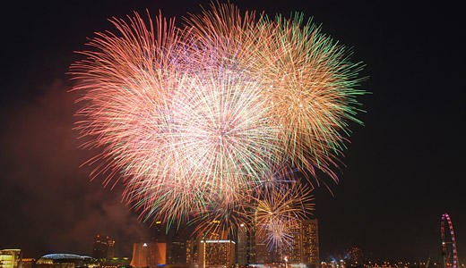 Fireworks from this year’s National Day Parade [Picture by LeoDaddy]