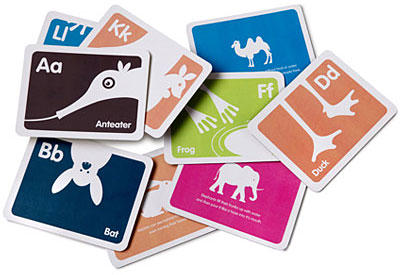 A-Z Animal Flashcard Set, illustrated by Mark Fisher