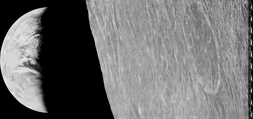 Very detailed, hi-res images of Earth from the moon in 1965 restored with today’s technology