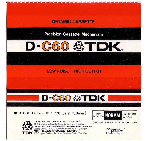 Remember tape cassettes? The blank ones had inserts/inlays for you to list the songs of your mixtape. You follow me so far, kids?