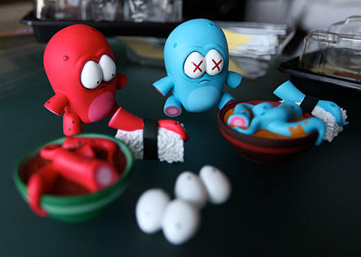 Andrew Bell’s awesomely morbid O-No Food Company Sushi toys