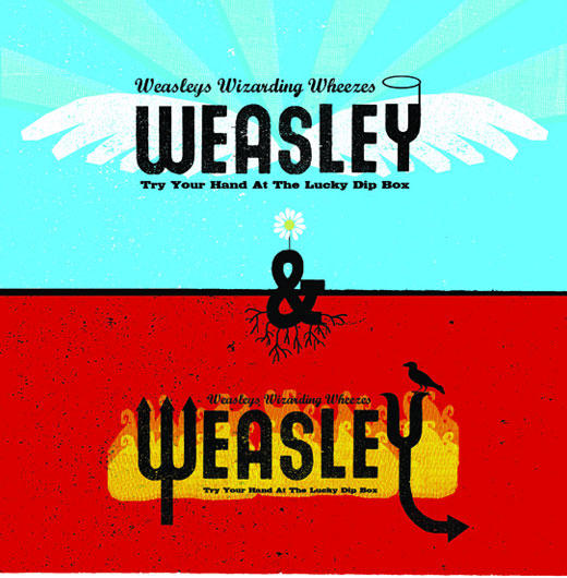 Awesome (fictional) packaging graphics for Fred and George Weasley's shop from Nicholas Saunders Awesome (fictional) packaging graphics for Fred and George Weasley's shop from Nicholas Saunders