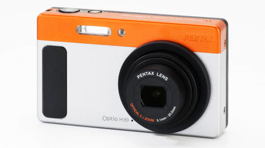 The retro-looking Pentax Optio H90