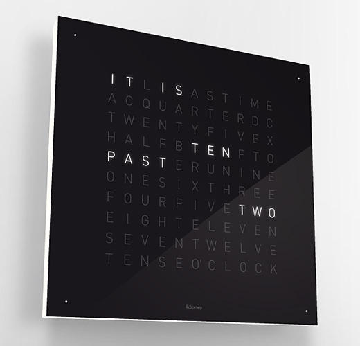 The very beautiful QLOCKTWO tells the time like a stuffy Brit