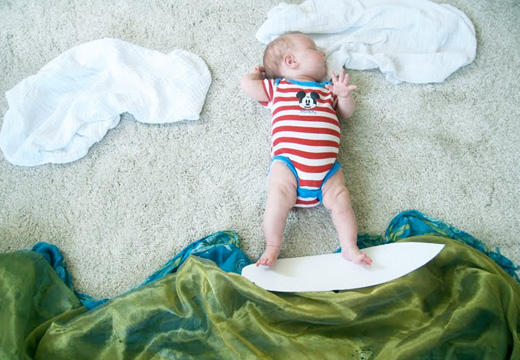 Baby Mila is surfing in her dream!
