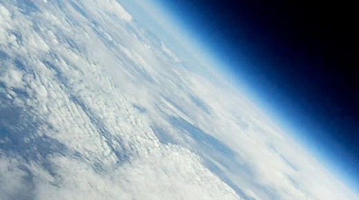 A British team launched a paper aeroplane into space and took some snaps