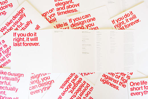 Sayings from an old man whose name is Massimo Vignelli