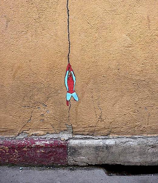 Spiderman on crack and other excellent in-situ urban art