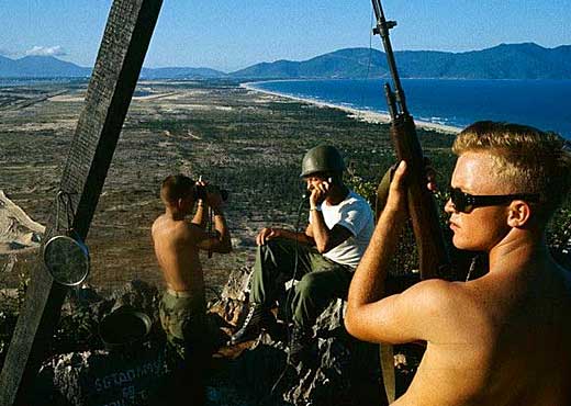 One week after this photo was taken, the air base these soldiers were guarding came under heavy attack from the Vietcong