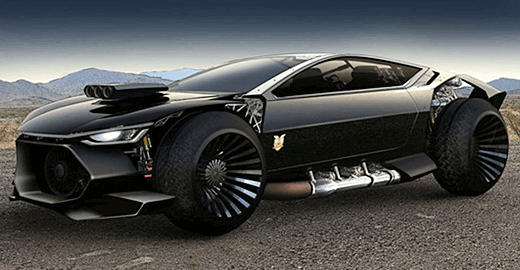 A lean, mean Mad Max Interceptor concept car by Ford