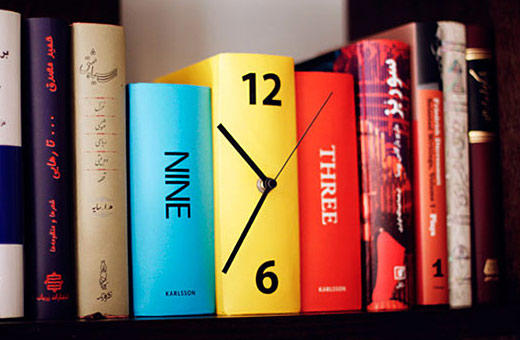 Karlsson Table Clock Book