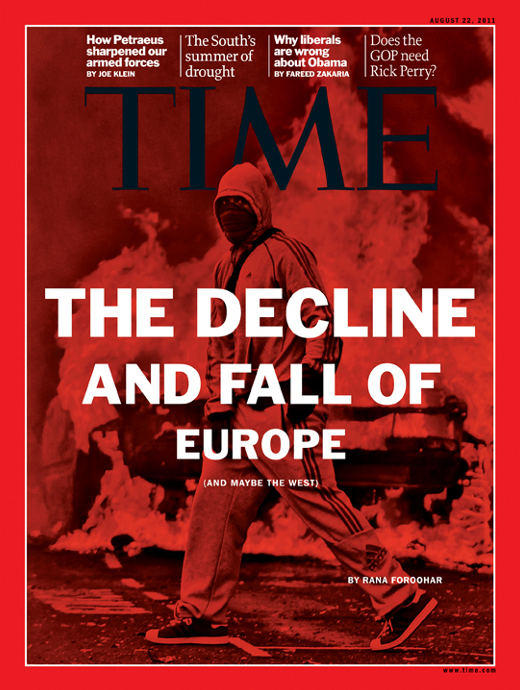 A great apocalyptic cover from Time magazine on the sad state of affairs in Europe