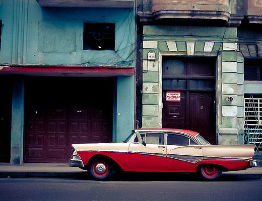 Beautiful car, colours and composition