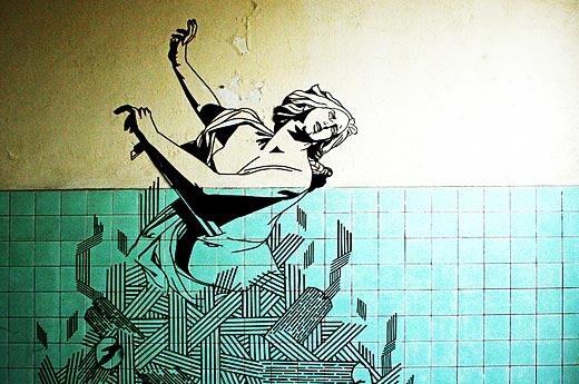 Urban tape graffiti