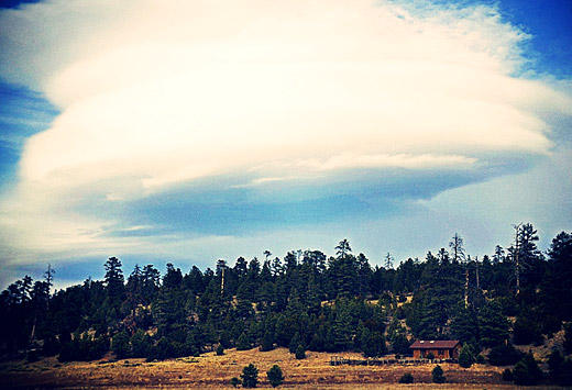 Lenticular clouds (Altocumulus lenticularis) are stationary lens-shaped clouds that form at high altitudes