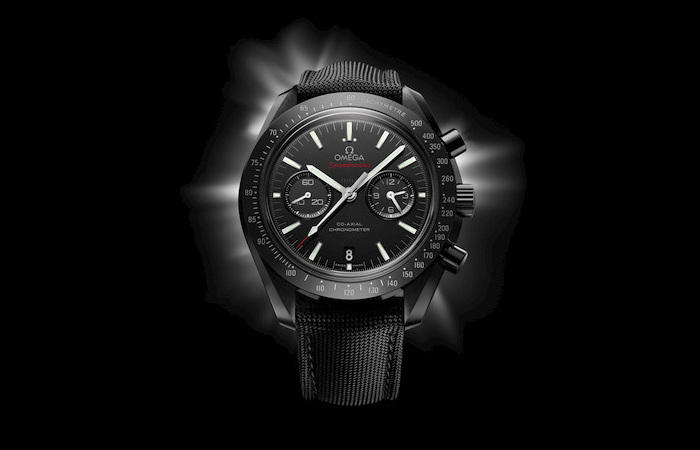 The black ceramic “Dark Side of the Moon” Omega Speedmaster