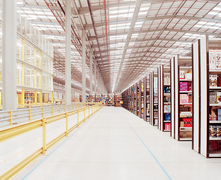 Amazon's vast fulfillment warehouse in the UK