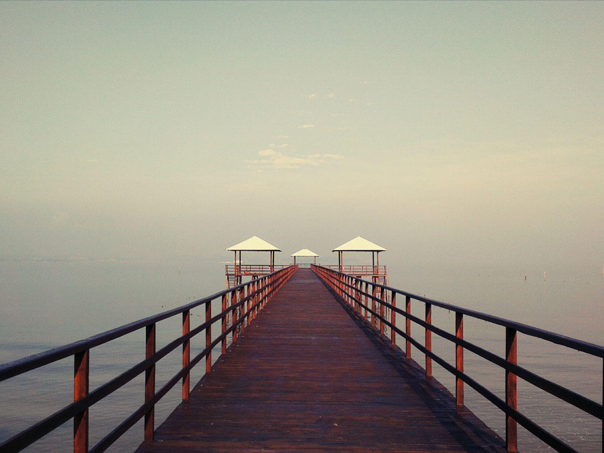 An unused boat jetty