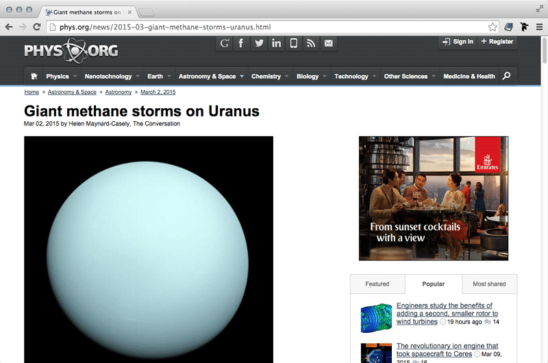 A science writer's headline dream come true