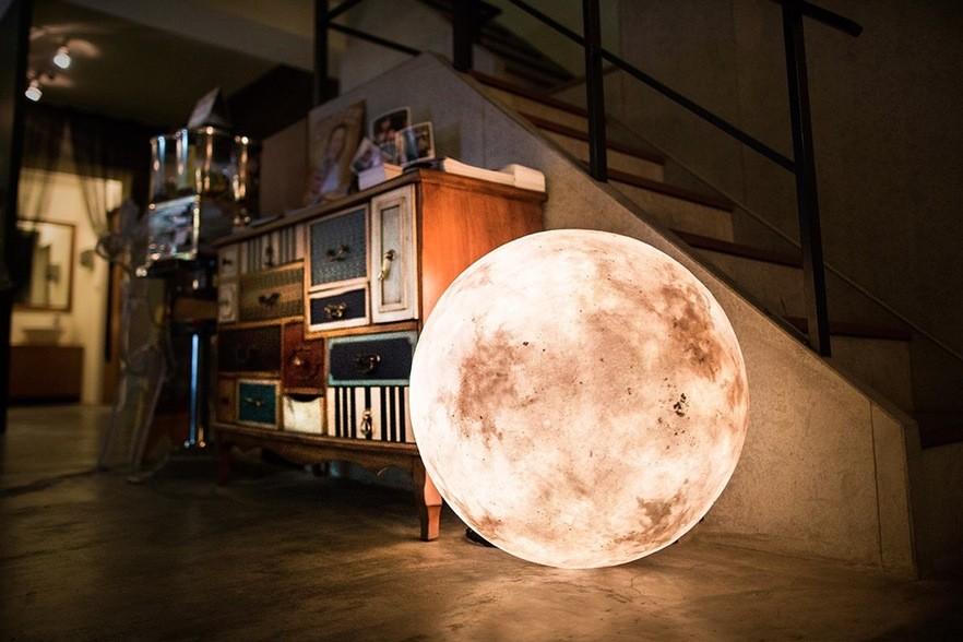 Luna is a moon lamp/lantern that you can use as a light fixture