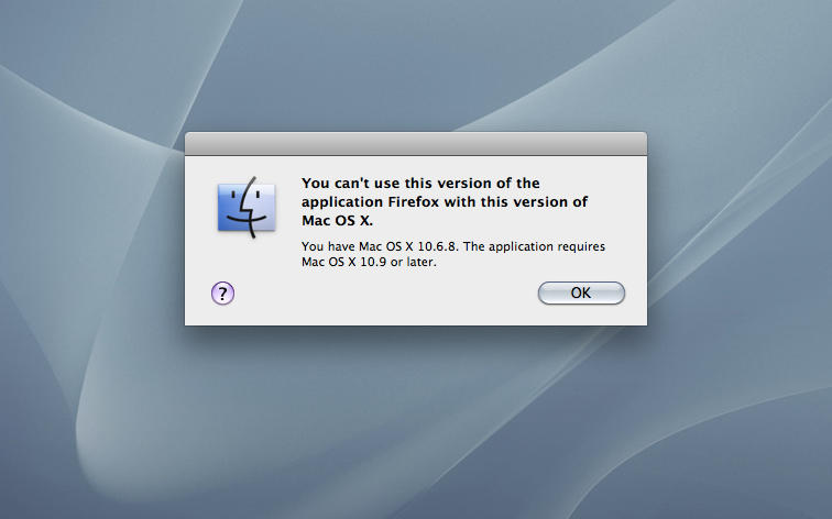 If you are running OS X 10.6, you cannot use the newer versions of Firefox