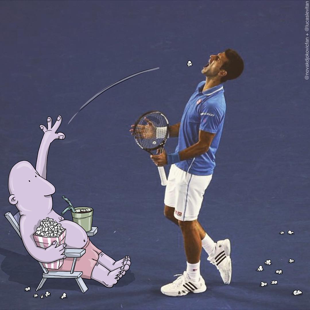 Having a pop at Djokovic