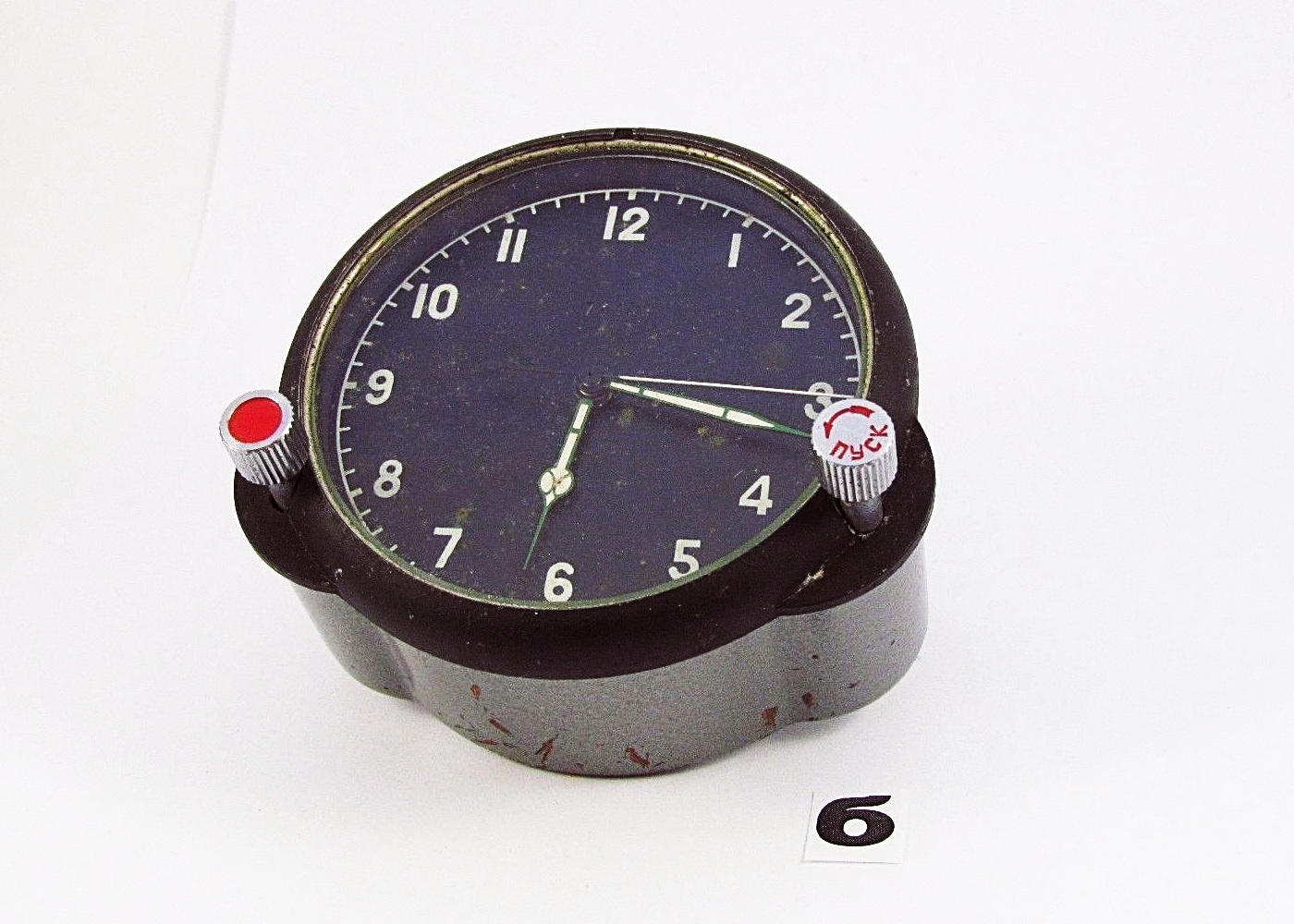 A fully mechanical aircraft clock, made in USSR, of unknown veracity