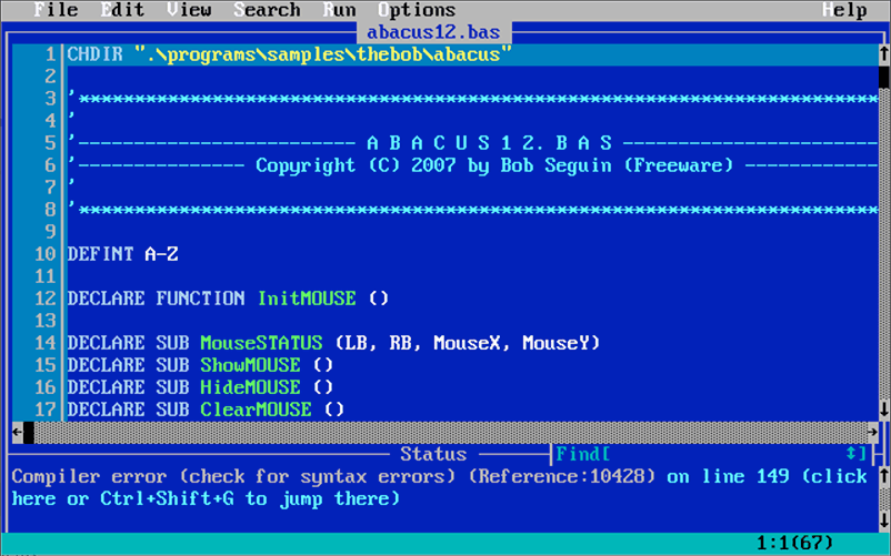 I never used QBasic in the late 80s because I only got a computer in the early 90s.