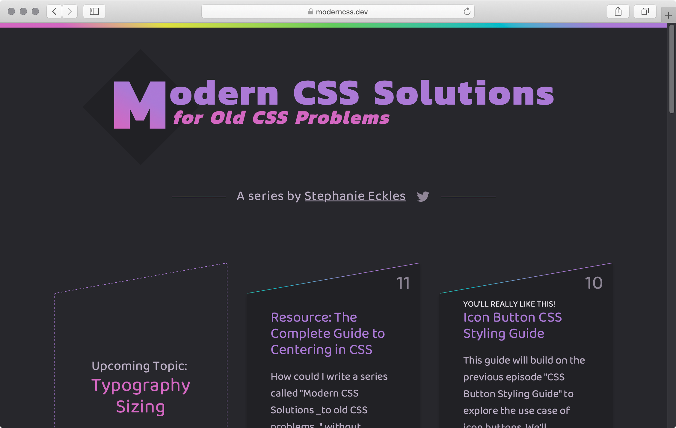 Elegant modern ways to do old shit in CSS