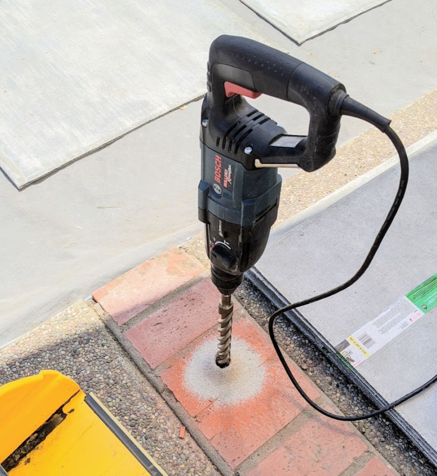 Make a rectangular hole in cement with clean edges - Abdullah Yahya