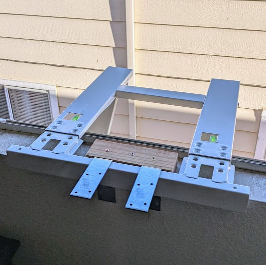 Strong, Non-Permanent A/C Window Support Mounting Bracket