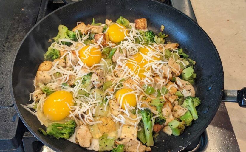 Broccoli, Chicken n Egg Scramble