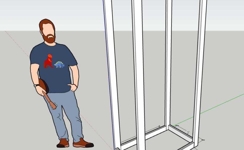 How to Draw a 3D Closet Frame Using 2×4 Objects in SketchUp