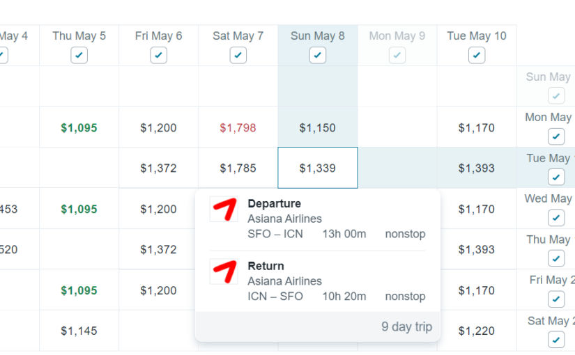 Easily Find Cheap Flights Using Price Grids