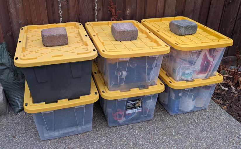 A Low-Cost Way to Temporarily Store Your Garage Items in Your Backyard