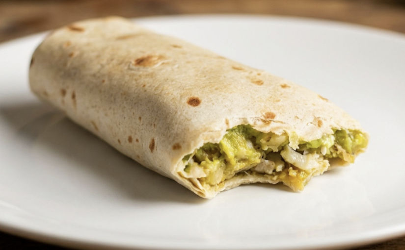 Delicious Egg, Hashbrown, and Avocado Breakfast Burrito