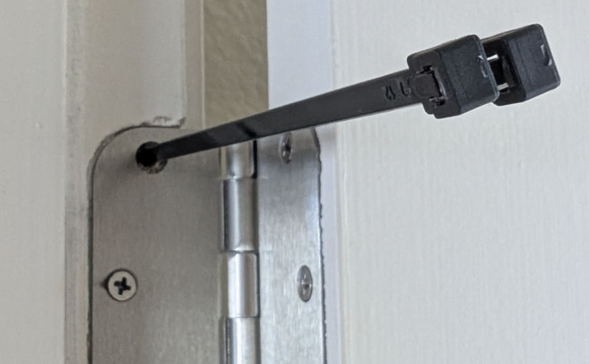 Easily Fix a Loose Screw in a Door Hinge Using Cheap Zip Ties