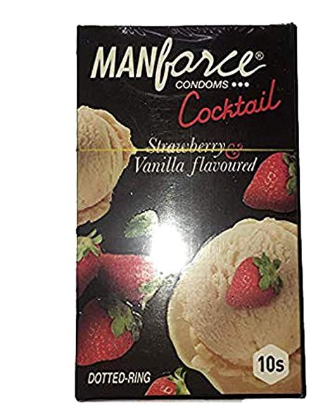 Manforce Cocktail Strawberry & Vanilla Flavour Condoms, 10 Count Price,  Uses, Side Effects, Composition - Apollo Pharmacy