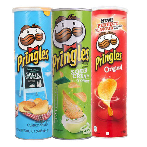 Pringles Original Chips, Pringles Sour Cream And Onion Chips & Pringles ...