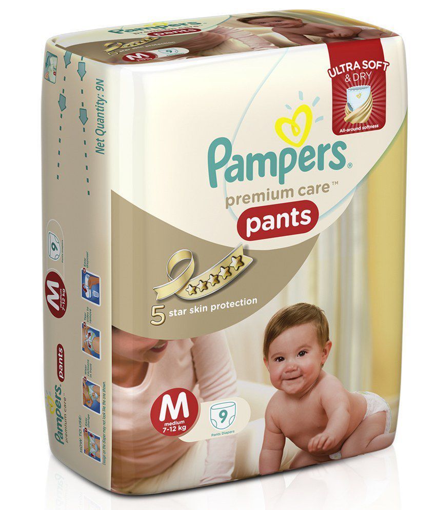 Pampers Premium Care Pants, Extra Large size baby diapers (XL), 108 Co –  LazyShoppy