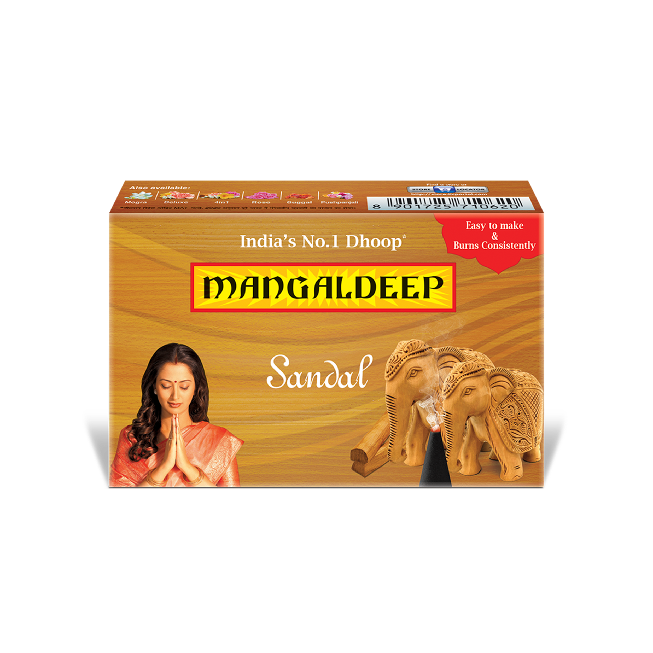 Mangaldeep Sandal Dhoop (20 Pieces) – Saatvik