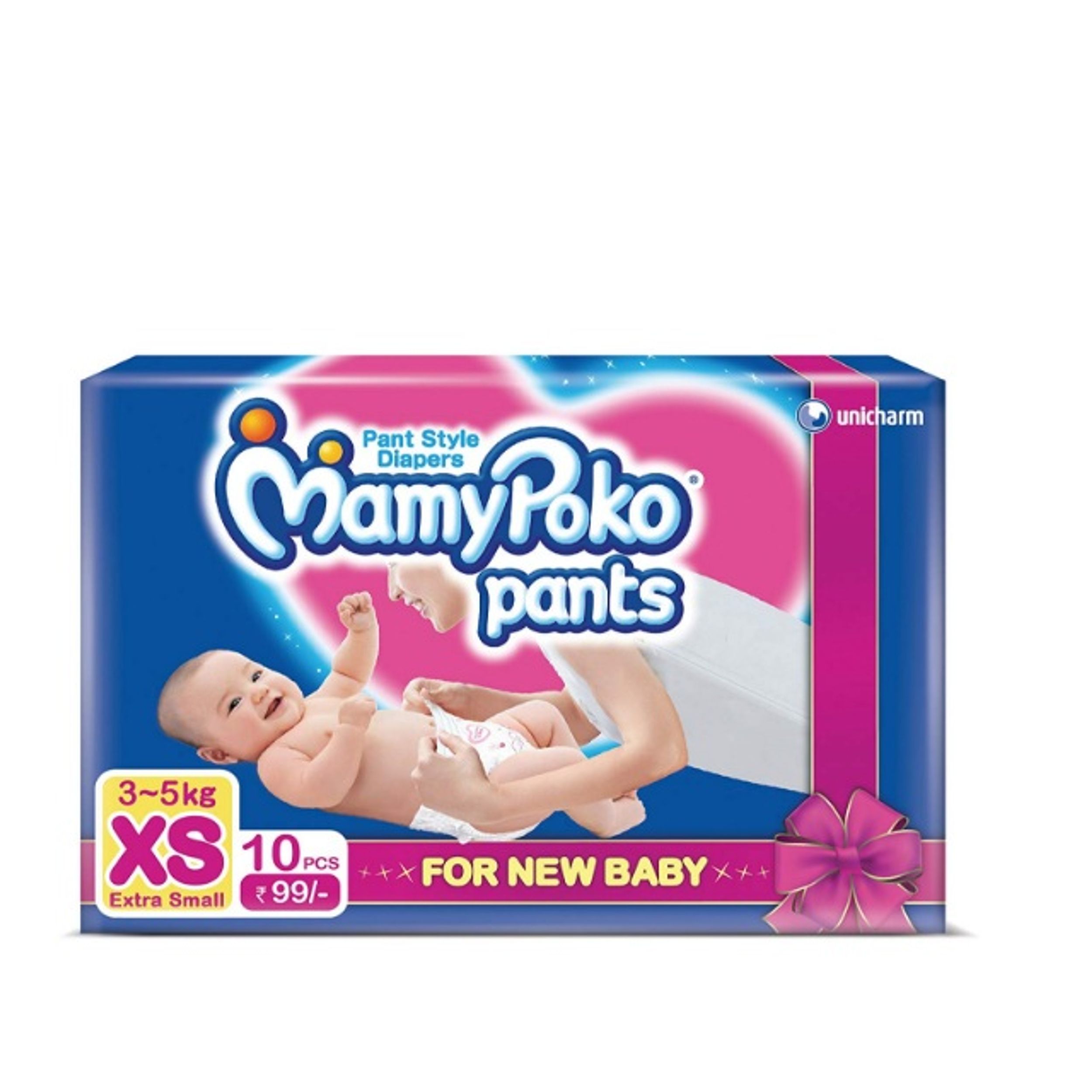 MAMYPOKO Tape Type Diapers for Premature Babies up to 1.5 kg, P-S Pack