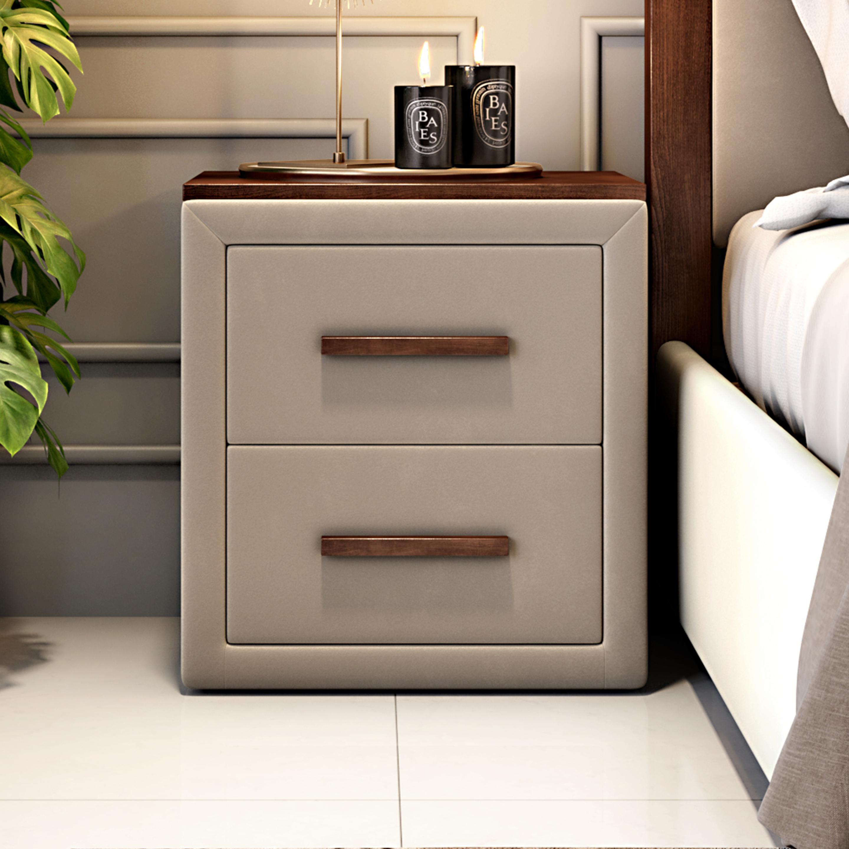 Jacklin Bed Side Table in Two Tone Finish
