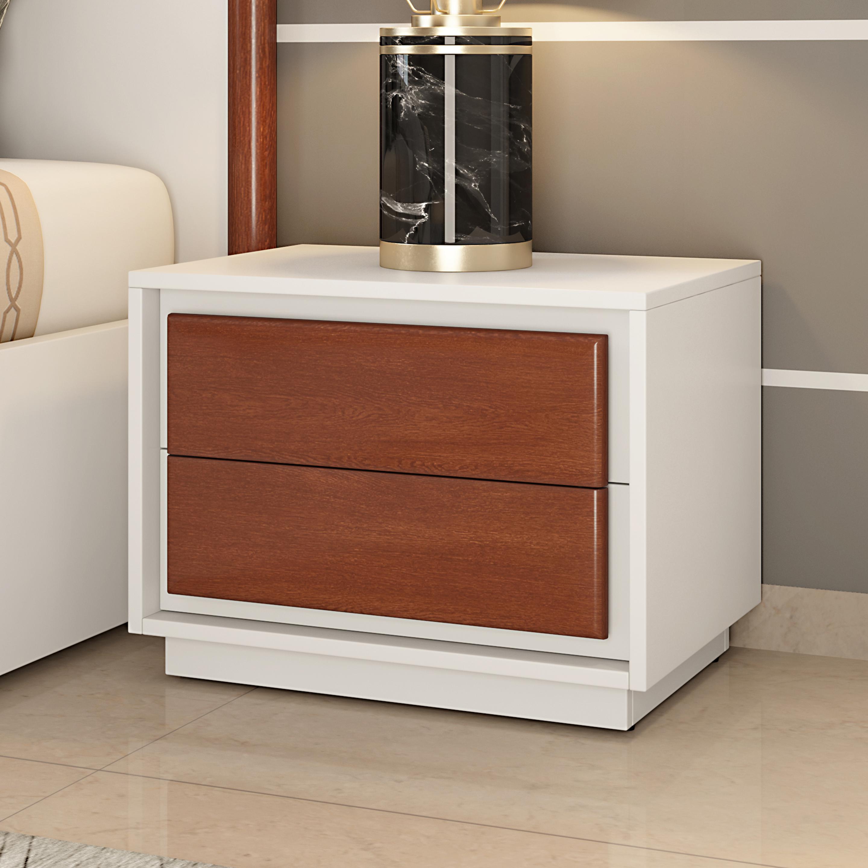 Magnolia Bed Side Table in Two Tone Finish