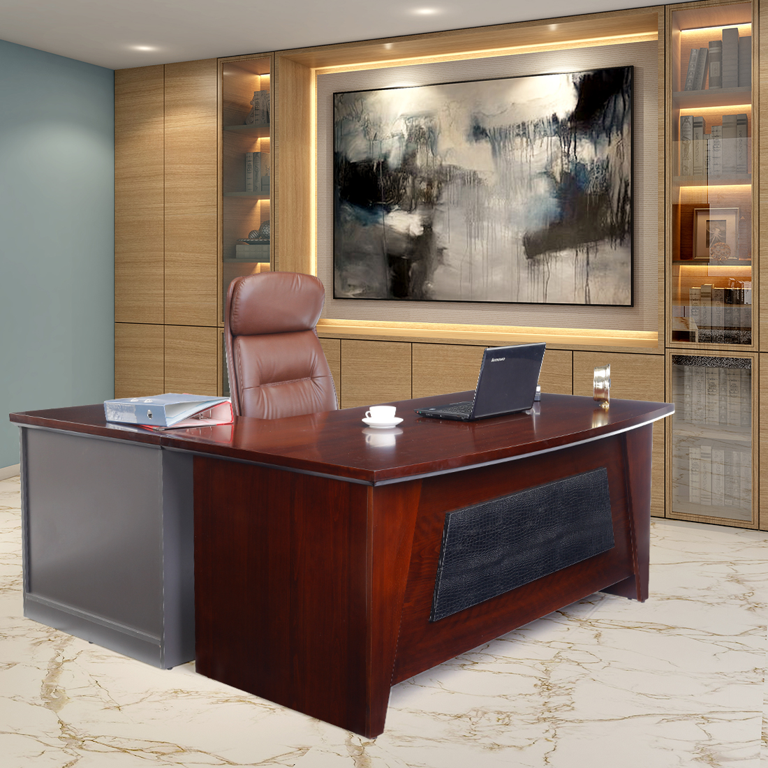 Buy Brown Meridian Desk For Office At Durian